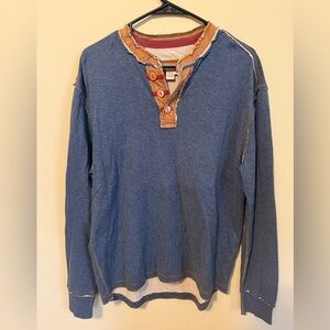Men's Blue Long Sleeve Shirt